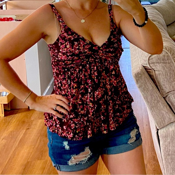 Express Floral Peplum Top, Small - Picture 4 of 5